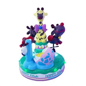 Decorative Carousel Music Box Wooden Rotating Horse Musical Toy Personalized Gift for Children Room Ornament Trojan Horse - Product Image 1