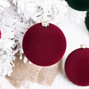 Bolas de Navidad decorativas duraderas únicas de calidad garantizada Bola de Navidad de terciopelo impermeable lista para enviar - Product Image 4