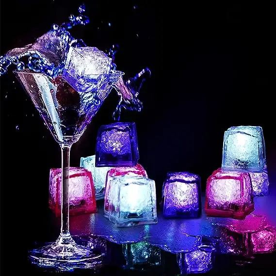 Bar Snelle Langzame Flitser Met Water Geactiveerde Multicolor Light Up Led Ice Cube Led Knipperen