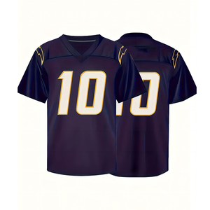 Camiseta de Fútbol Americano Unisex de Secado Rápido, Personalizada, de Alta Calidad, con Logotipo Bordado en 3D, Impresa con Serigrafía, de Viscosa/Algodón - Product Image 1