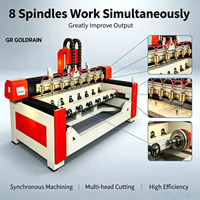 Machine de gravure et de découpe CNC à haute précision à 8 axes et multi-têtes pour la production de masse 2513 avec système de contrôle NC Studio et DSP