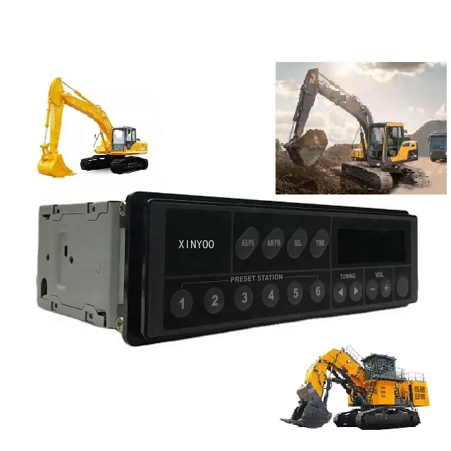 XinYoo-REPRODUCTOR DE Radio y MP3 para coche, OEM, excavadora a prueba de agua IP66, 12V, 24V, USB, SD, AUX, Audio