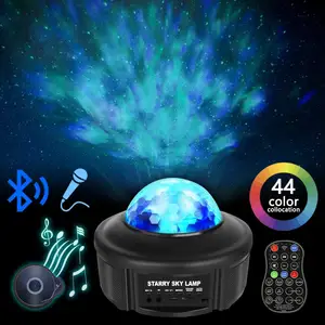 Verbeterde Bt Muziek Speaker Remote Roterende Led Nebula Cloud Licht Galaxy Sky Ocean Wave Starry Ster Projector Nachtlampje