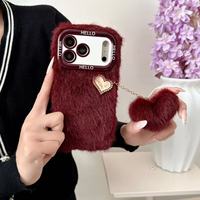 Coques de téléphone portable pliables de luxe 3D mignonnes et chaudes en peluche douce pour iPhone 11 12 13 14 15 16 17 18 - Collection 2026