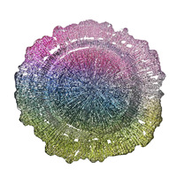 Assiette à fruits décorative IMUWEN en plastique PP non toxique, motif uni, forme irrégulière, style rétro, luxe léger, pour mariage et fête