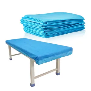 Drap de lit médical jetable bleu pour examen de haute qualité