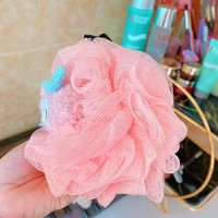 Spons Mandi Bentuk Hewan Anak Grosir, Bola Gosok Badan Jala Warna-warni, Hadiah Mandi Bayi, Puff Lucu