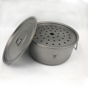 Outdoor-Kochlicht Camping-Kochgeschirr Multifunktionaler Dampfgarer Reines Titan Leichtgewichtiger 2L Kochtopf - Product Image 2