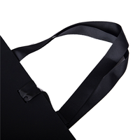 Sac fourre-tout en papier kraft noir de luxe personnalisé avec poignée à cordon et ruban, écologique, sac cadeau pour femme, sac de shopping, logo personnalisé