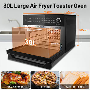 2025 nuovo 30L convezione <span class=keywords><strong>Pizza</strong></span> <span class=keywords><strong>forno</strong></span> <span class=keywords><strong>forno</strong></span> a circolazione d'aria calda friggitrice ad aria elettrica 18 menu preimpostati con 4 <span class=keywords><strong>accessori</strong></span> - Product Image 3