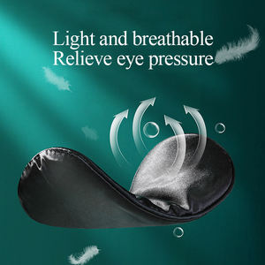 Masques pour les yeux de sommeil en soie double face de luxe réglables Soins de la peau anti-âge avec masque pour les yeux en coton de soie de mûrier pur 100% respirant - Product Image 5