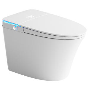 Toilette intelligente avec réservoir encastré, montage mural, chasse d'eau par siphon, capacité de charge de 3,0 L, 4,5 L, 200 kg, fonction d'éclairage V12 - Product Image 4