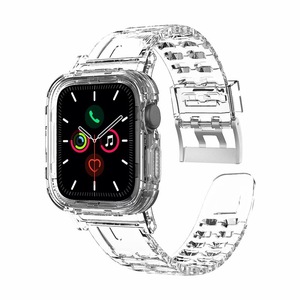 Tpu jelly claro neón transparente reloj <span class=keywords><strong>apple</strong></span> <span class=keywords><strong>watch</strong></span> banda para <span class=keywords><strong>apple</strong></span> <span class=keywords><strong>watch</strong></span> serie 5 44 mm banda con <span class=keywords><strong>funda</strong></span> iphone - Product Image 5