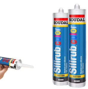 Genuino SOUDAL Silirub Color Neutral Cure Sellador de silicona 300ml Adhesivo estructural en colores RAL Sellador de silicona neutra - Product Image 2