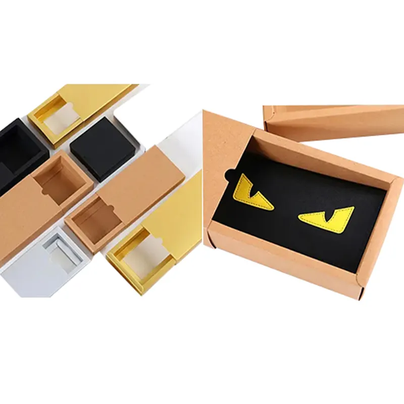 Custom Logo Cardboard Jewelry Gift Bag Necklace Slide Drawer Paper Box With Black Foam For Jewelry Packaging Box