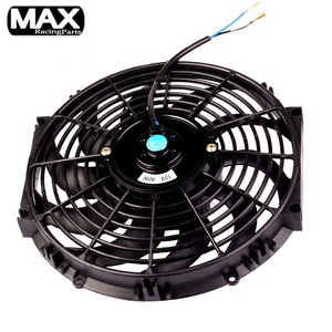 Đen 12 "DC 12V 80W Cong 10 Blade <span class=keywords><strong>Universal</strong></span> Auto Racing Parts Quạt Tản Nhiệt Mỏng Hệ Thống Làm Mát Quạt Tản Nhiệt Quạt Làm Mát - Product Image 2