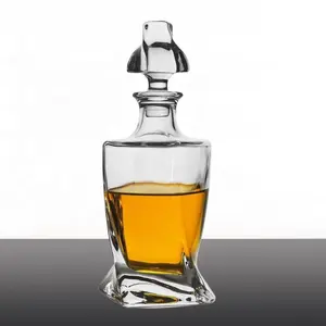 厂家批发无铅新颖威士忌倾析器玻璃750毫升威士忌倾析器