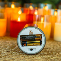 Offres Spéciales lumières LED sans flamme décoration pilier verre bougies électriques LED ensemble de bougies avec télécommande