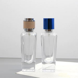 Manufacturer's 50ml Transparent Square Glass Perfume Dispensing Bottle Snap-On Empty Cosmetic Bottle with Crystal White Finish - Product Image 4