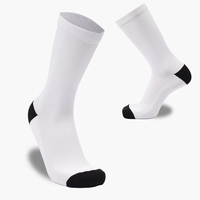 Chaussettes imprimées en 3D d'usine Design tendance Polyester Blanc Personnaliser Chaussettes d'impression personnalisées par sublimation
