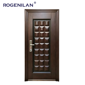 Rogenilan Turc Cheep <span class=keywords><strong>Prix</strong></span> Portes principales blindées en acier <span class=keywords><strong>Porte</strong></span> d'entrée extérieure moderne en métal de sécurité pour les maisons - Product Image 1