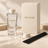 Bouteille diffuseur en verre de luxe irrégulière de 350 ml grande capacité pour huiles parfumées artisanales DIY et parfums d'ambiance – Vente en gros