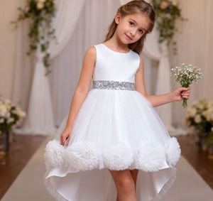 Nuevo Vestido Formal Infantil 2026 - Falda Estilo Princesa <span class=keywords><strong>para</strong></span> <span class=keywords><strong>Niñas</strong></span>, Vestido de Gasa Liso hasta la Rodilla <span class=keywords><strong>para</strong></span> Actuaciones de Piano - Product Image 5