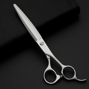 Suzhou 440C Hair Scissors 7 Inch Thinning Shears Stainless Steel Long Handle Flat Shear Professional Hairdressing Tools - Product Image 3