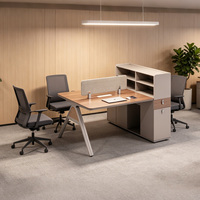 Ensemble de bureaux modernes pour 2, 4 ou 6 personnes, poste de travail en open space avec séparateur de rangement pour bureau