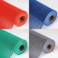 Tapis de sol en PVC HM à carreaux, en peluche, 6 mm, antidérapant, pour l'extérieur, tapis d'entrée, tailles et emballages personnalisés, fabrication OEM, camping-car