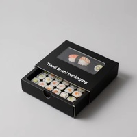 Boîte à sushi à emporter personnalisée de luxe avec impression numérique, boîte à tiroir coulissant, boîte à desserts variés, boîte à macarons, boîte à sushi à emporter