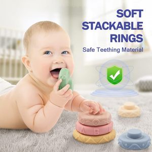 EPT Set di 20 Blocchi Impilabili in Gomma Morbida, Palline da Dentizione, Giocattoli Sensoriali Montessori per l'Apprendimento Precoce dei Bambini da 6 a 12 Mesi - Product Image 5
