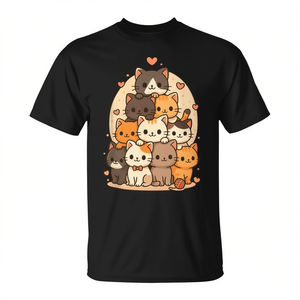 Camiseta con dibujos animados de gatos Neko Kawaii para amantes de los gatos - Product Image 2