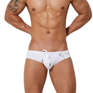 <span class=keywords><strong>Slip</strong></span> con stampa senza cuciture <span class=keywords><strong>uomo</strong></span> bianco Flip Chic <span class=keywords><strong>Mini</strong></span> Sexy seta da <span class=keywords><strong>uomo</strong></span> - Product Image 2