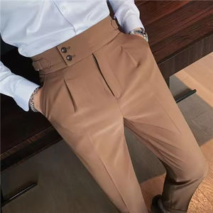 <span class=keywords><strong>Pantaloni</strong></span> da Abito da <span class=keywords><strong>Uomo</strong></span> Nuovi <span class=keywords><strong>Pantaloni</strong></span> Business da <span class=keywords><strong>Uomo</strong></span> <span class=keywords><strong>Pantaloni</strong></span> Lunghi Elasticizzati Slim a Gamba Dritta Tinta Unita Casual - Product Image 2