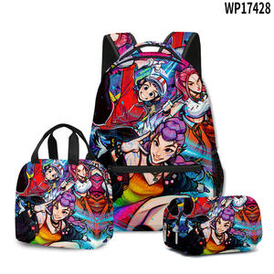 3D 新款跨境电影韩流女巫狩猎团背包、午餐袋、笔袋 3 件套 - Product Image 2