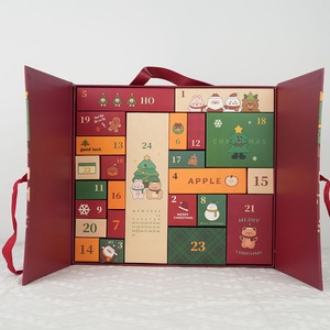 Hộp In Ấn 24 Ngày Giấy Giáng Sinh Đôi Cửa Advent Lịch Quà Tặng Bao Bì Eve Hộp Với Ribbon Và Xử Lý - Product Image 5