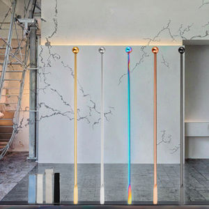 Cuillères de bar de luxe en acier inoxydable, agitateurs de cocktail écologiques avec petites palettes rectangulaires pour usage en restaurant - Product Image 3