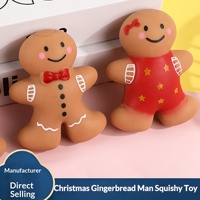 Weihnachtlicher Niedlicher Lebkuchenmann Quetschspielzeug Cartoon Thermoplastisches Gummi Langsam Zurückfederndes Stressabbau-Spielzeug