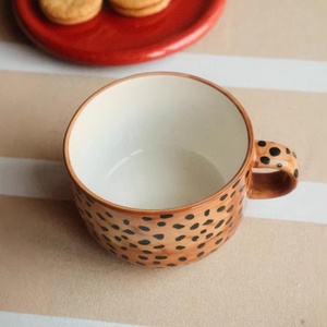 Mug à café en céramique à imprimé léopard créatif, style nordique haut de gamme, résistant aux hautes températures, passe au micro-ondes, tasse pour la maison - Product Image 4