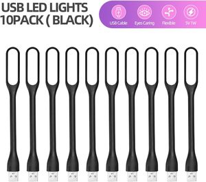 Lampe de lecture LED USB mini multicolore flexible à clip pour ordinateur portable, corps blanc et rouge, idéale pour la chambre à coucher (vente en gros) - Product Image 3