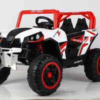 Voiture électrique pour enfants 2 places, UTV tout-terrain, camion jouet à roulettes, 4x4, véhicule pour enfants alimenté par batterie avec pneus en caoutchouc