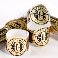 Étiquettes de bandes de cigares artisanales, étiquettes de bandes de cigares personnalisées, étiquettes de bandes de cigares à logo personnalisé, étiquettes adhésives imperméables en rouleau, marque premium
