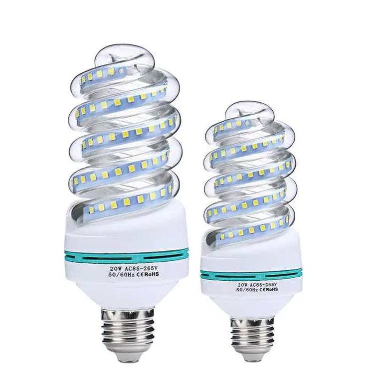 Luz LED en espiral E27 B22 SMD2835, 9w, luz de maíz con alta eficiencia y alta energía