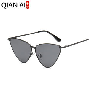 Lunettes de soleil Qian Ai Cat Eye, monture or poudré océan, verres AC, UV400, style unisexe tendance - Product Image 5