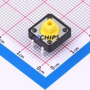 TS-1094TA-B2D2-T-Y Tactile Switch Through hole Component (THT)-4P,12x12mm Switch 1.8N Through Hole 12mm 12mm - Product Image 1