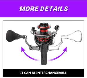 รอกตกปลาคุณภาพสูงแบบโลหะทั้งหมด รุ่น 2000-7000 พร้อมมือจับโลหะเคลือบผง สำหรับตกปลาแบบโอคุมะ น้ำเค็มและน้ำจืด 5 ชิ้น - Product Image 5