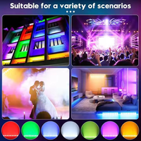 Projecteur mural LED rechargeable 6-en-1 72W, barre de lumière de scène alimentée par batterie RGBWA+UV pour événements et mariages