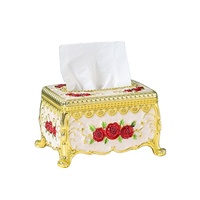 Vente directe d'usine, boîte à mouchoirs en plastique de luxe, style européen, porte-serviettes créatif, boîte à papier absorbant