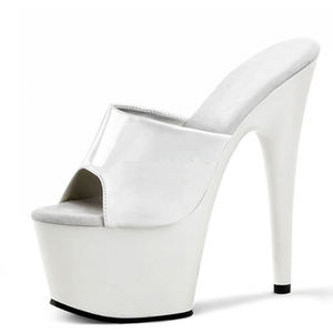 Sandales <span class=keywords><strong>à</strong></span> talons hauts de 17 cm, talons fins noirs de 7 pouces, plateforme, talons aiguilles, fête, strip-teaseuse, sexy, été, grandes sandales antidérapantes, bandes, threesomes - Product Image 3